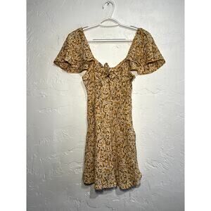 Princess Polly floral babydoll flare sleeve mini dress womens 2 ethreal coquette